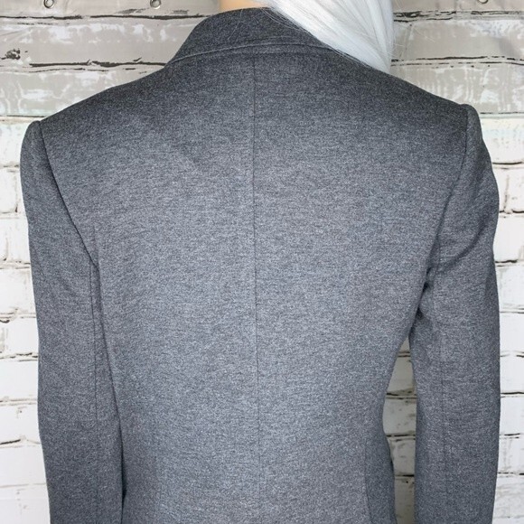 Aritzia Talula Charcoal Pima Cotton 1 Button Blazer Size Small Academia - Picture 6 of 8